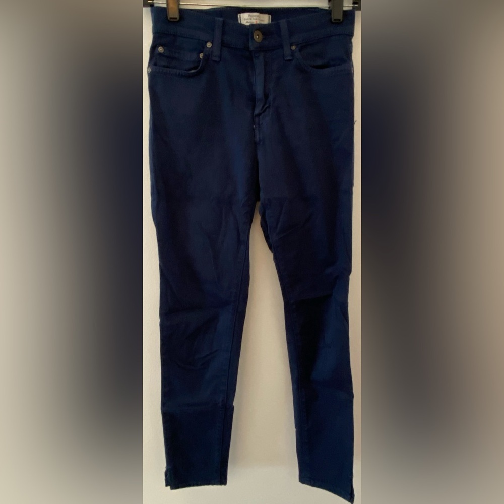Principle Denim THE GEM Indigo Skinny Cropped Slit Jeans Women's Sz 25